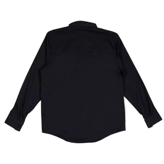 Camisa Lrg Botão Elevated Stacked Woven Cinza