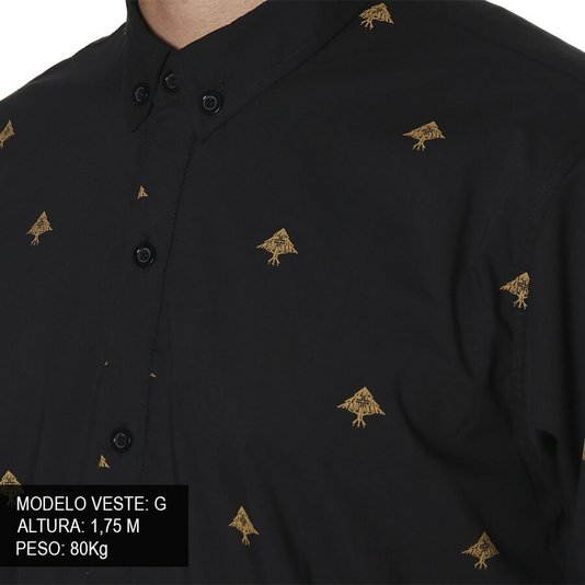 Camisa Lrg Botao Top  Preto