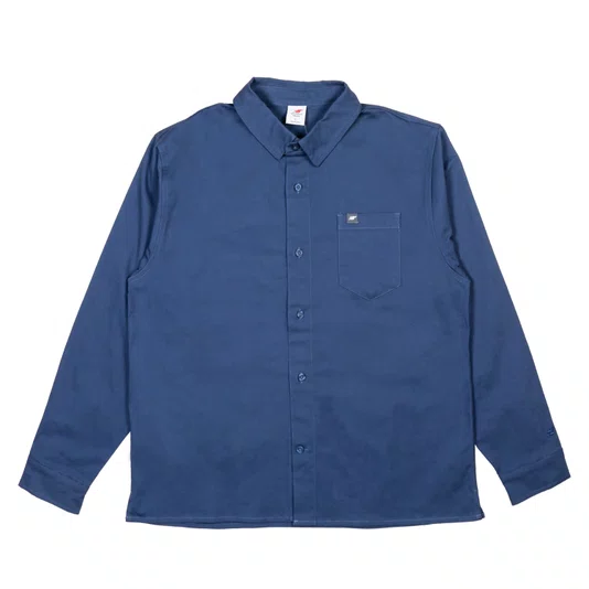 Camisa New Balance Nb Numeric Button Up Azul Marinho