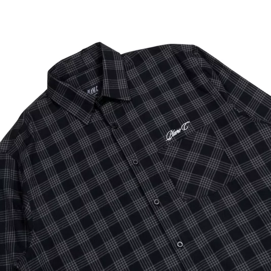 Camisa Plano C. Signature Flannel Cinza/Preto