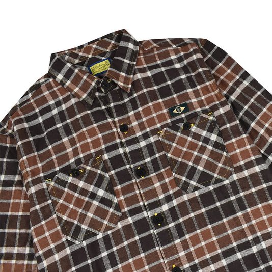 Camisa Privê Atlantic Forest Flanela M/L Xadrez Marrom 