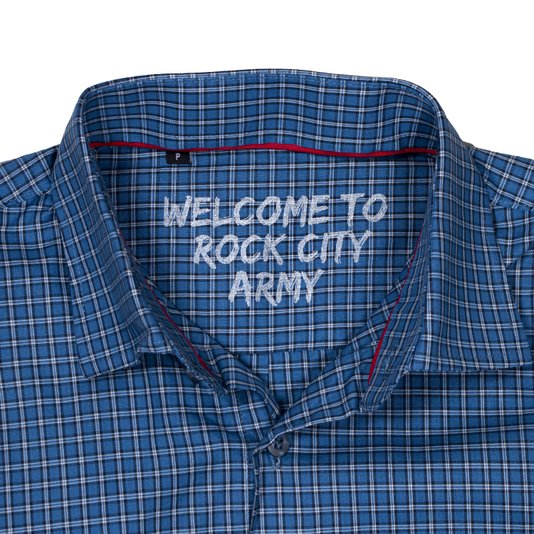 Camisa Rock City Basic Xadrez Azul