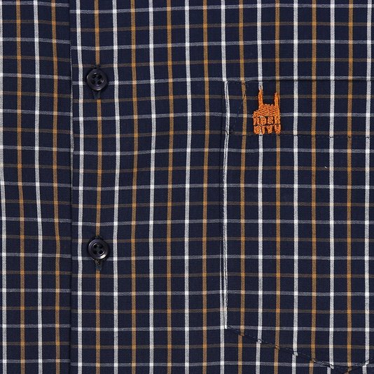Camisa Rock City Basic Azul/Ocre