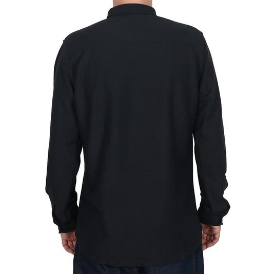Camisa Rock City Classic M/L Flanela Preto