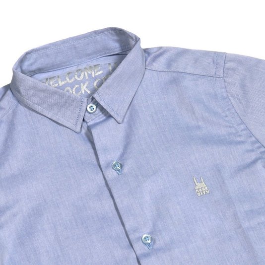 Camisa Rock City Liso 2020 Infantil Azul
