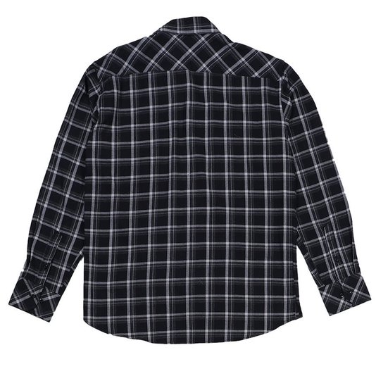 Camisa Rock City Taos Flanela M/L Xadrez Preto/Branco