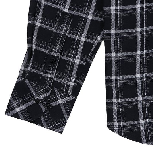 Camisa Rock City Taos Flanela M/L Xadrez Preto/Branco