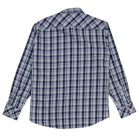 Camisa Rock City Taos Flanela M/L Xadrez Azul