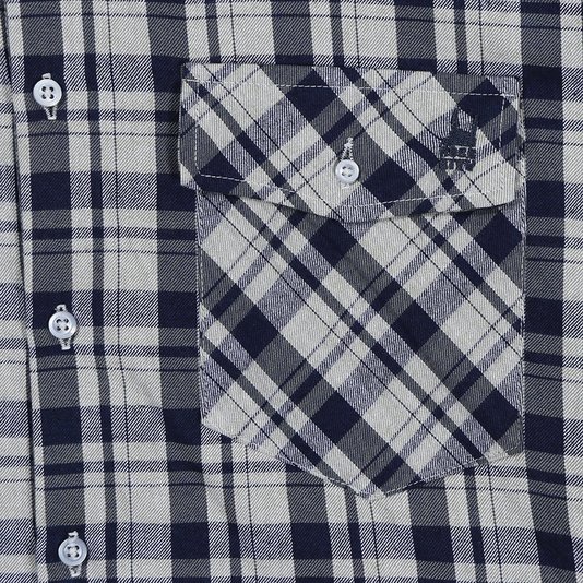 Camisa Rock City Taos Flanela M/L Xadrez Azul
