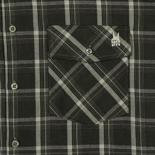 Camisa Rock City Taos Flanela M/L Xadrez Verde Militar