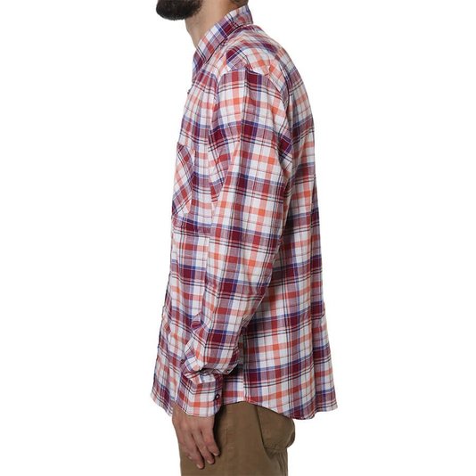 Camisa Rock City Xadez Azul/Laranja
