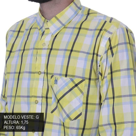 Camisa Rock City Xadrez Amarelo