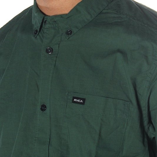 Camisa RVCA Manga Curta That Do Micro Verde Musgo