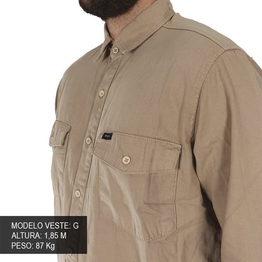 Camisa Rvca Ptc M/L Caqui