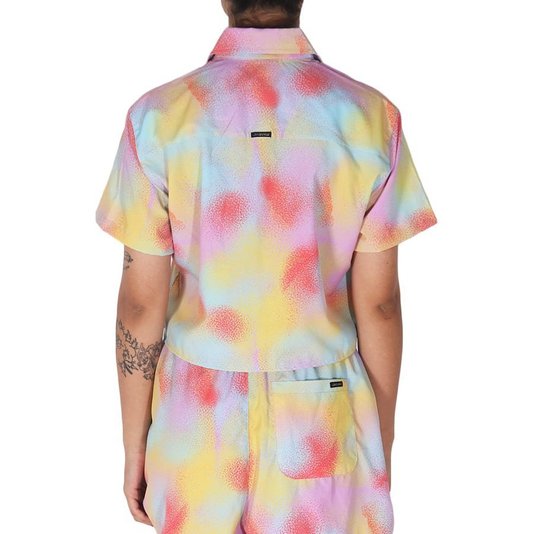 Camisa Santa Cruz Oval Line Dot Cropped Feminino Colorido
