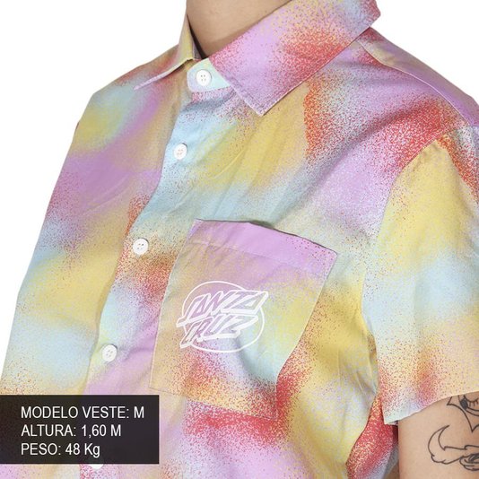 Camisa Santa Cruz Oval Line Dot Cropped Feminino Colorido