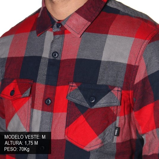 Camisa Vans Box Flannel Vermelho/Azul