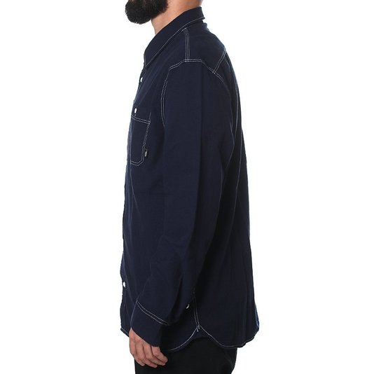 Camisa Vans Carlow Chambray Manga Longa Azul