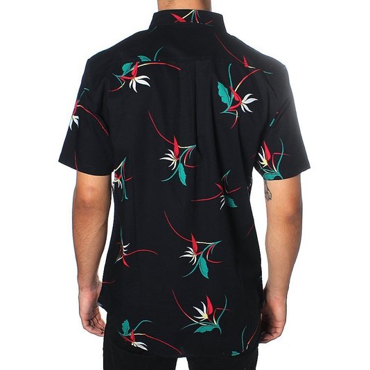 Camisa Vans Manga Curta Shade Preto/Floral