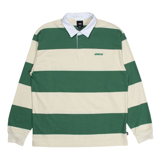 Camisa Vans Ward Stripe Rugby Polo Verde/Bege