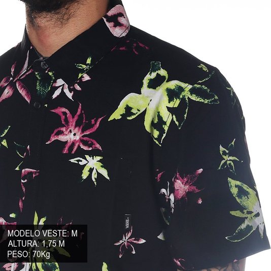 Camisa Vans West Street Floral Preto