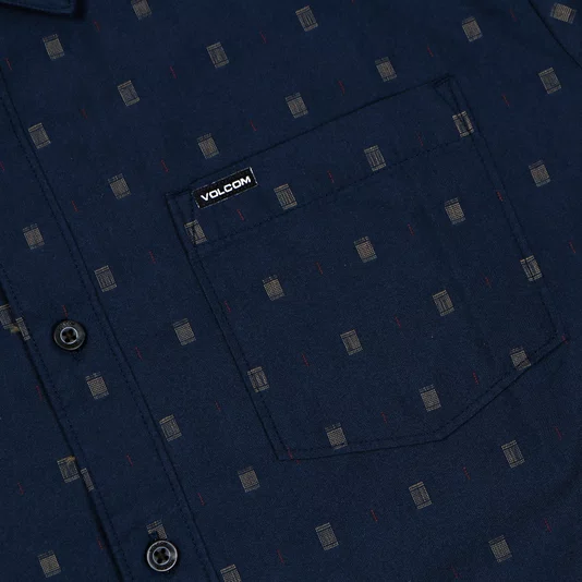 Camisa Volcom Bankstone Azul Marinho