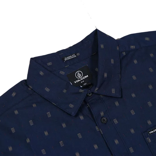 Camisa Volcom Bankstone Azul Marinho