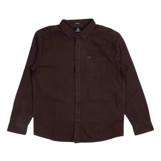 Camisa Volcom M/L Caden Marrom