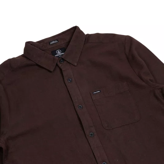 Camisa Volcom M/L Caden Marrom