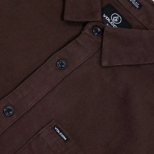 Camisa Volcom M/L Caden Marrom