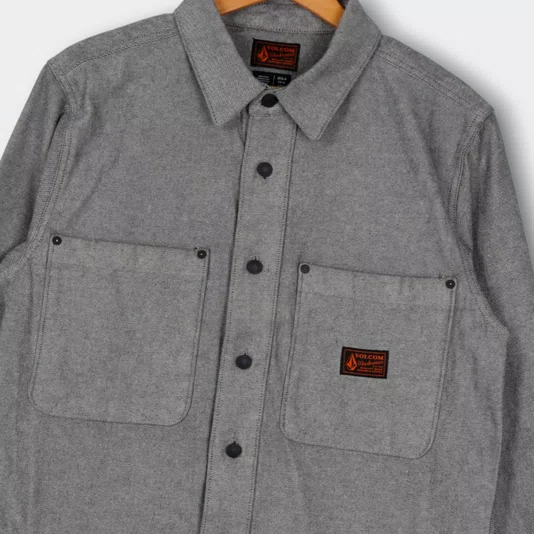 Camisa Volcom M/L Levelstone Cinza
