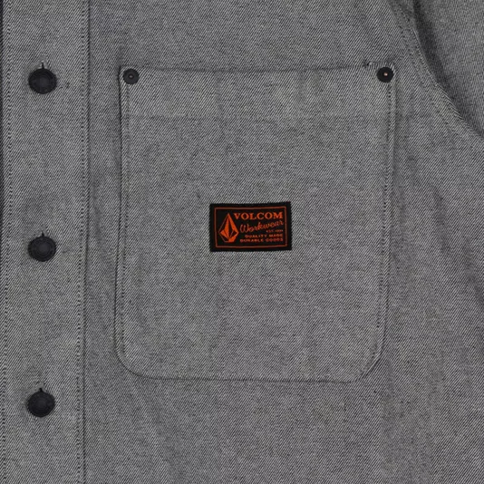 Camisa Volcom M/L Levelstone Cinza