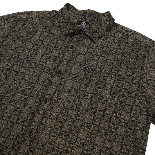 Camisa Volcom Scaler Stone Stealth Preto/Marrom