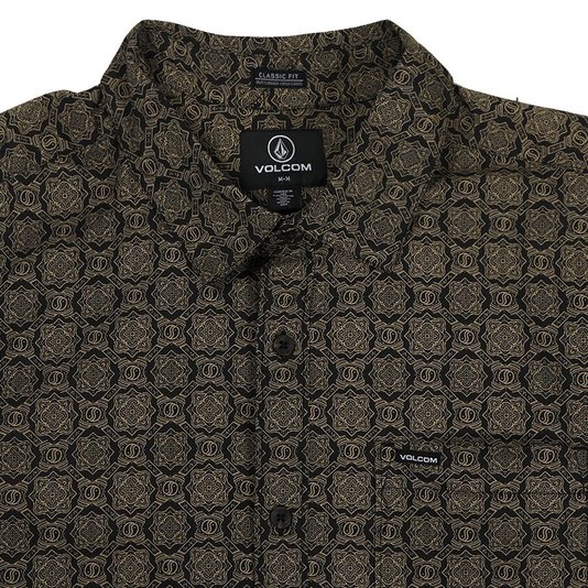 Camisa Volcom Scaler Stone Stealth Preto/Marrom
