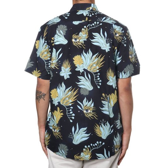 Camisa Volcom Solarizer M/C Azul Marinho