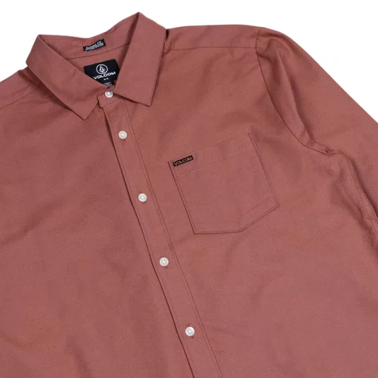 Camisa Volcom Veeco Oxford Nutmeg Marrom