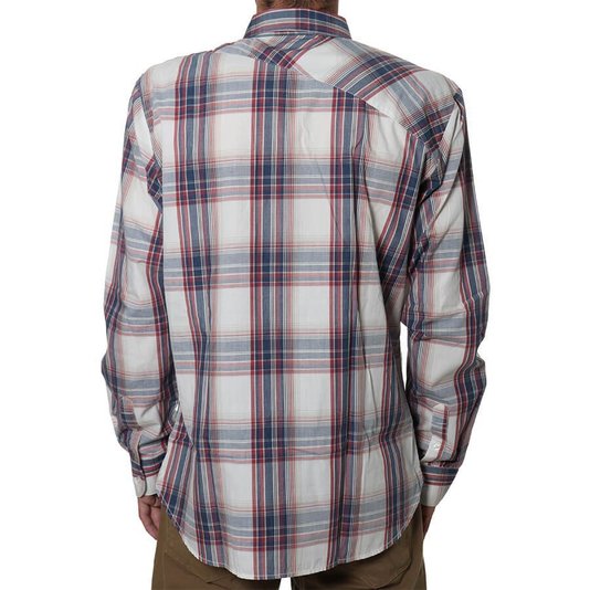 Camisa Volcom x Factor Plaid Branco/Vermelho