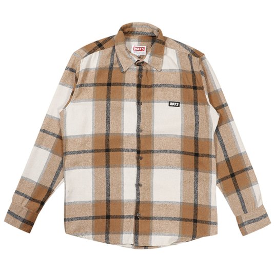 Camisa Wats Xadrez Flanela M/L Xadrez Marrom