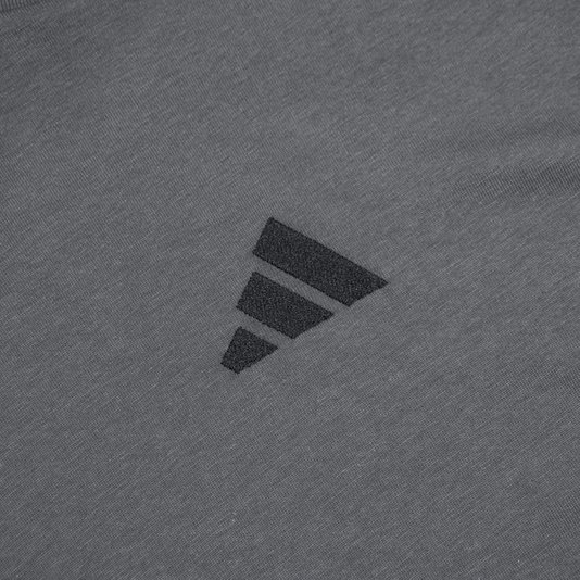 Camiseta Adidas Essentials 3 Stripes Cinza Chumbo