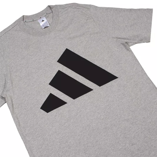 Camiseta Adidas Essentials Big Logo Cinza Mescla