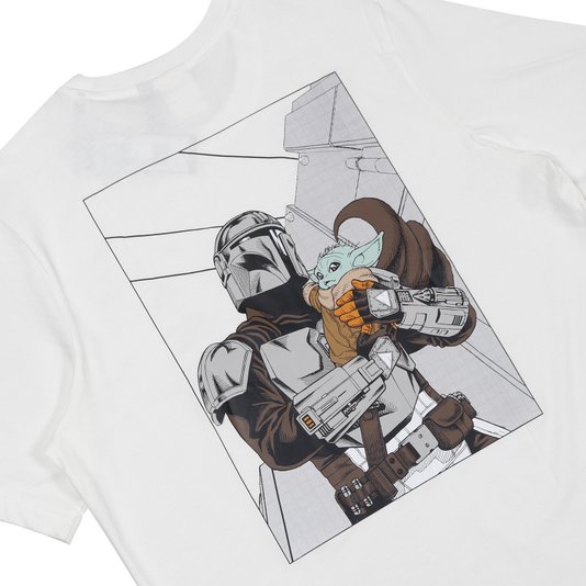 Camiseta Adidas X Star Wars "The Mandalorian" Regular Fit Off White
