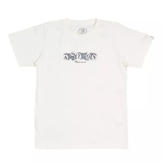 Camiseta Aston Dice Infanto Juvenil Off White
