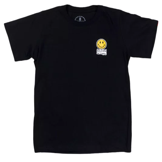 Camiseta Aston Smiley Infantojuvenil Preto