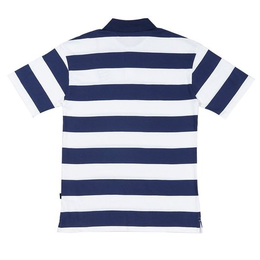 Camiseta Baw Polo Listrada Azul Marinho/Bege