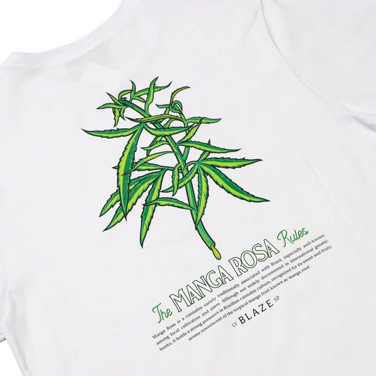 Camiseta Blaze Manga Rosa Branco
