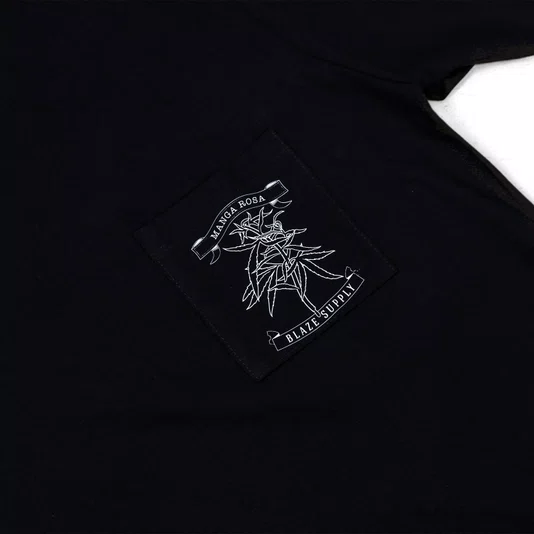 Camiseta Blaze Manga Rosa Preto