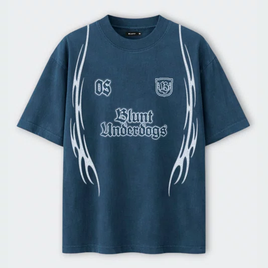 Camiseta Blunt Boxy Airbrush Azul Indigo