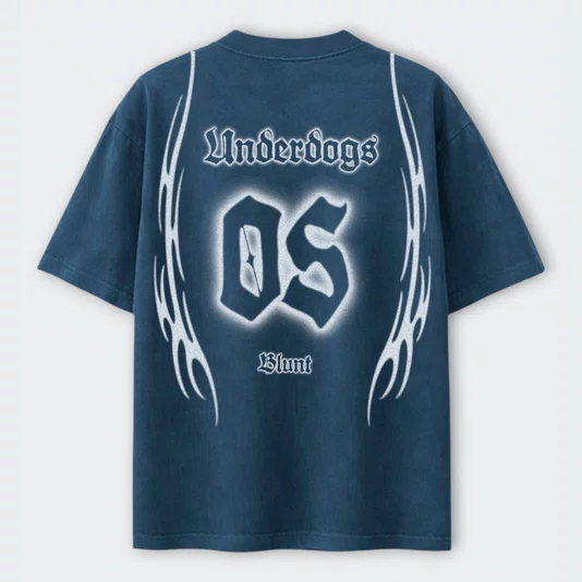 Camiseta Blunt Boxy Airbrush Azul Indigo