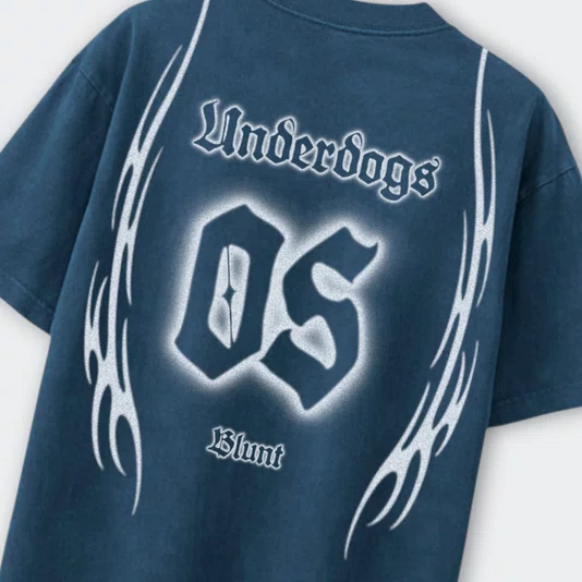 Camiseta Blunt Boxy Airbrush Azul Indigo