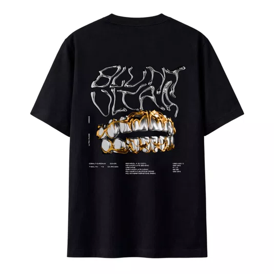 Camiseta Blunt Boxy Grillz Preta Preto